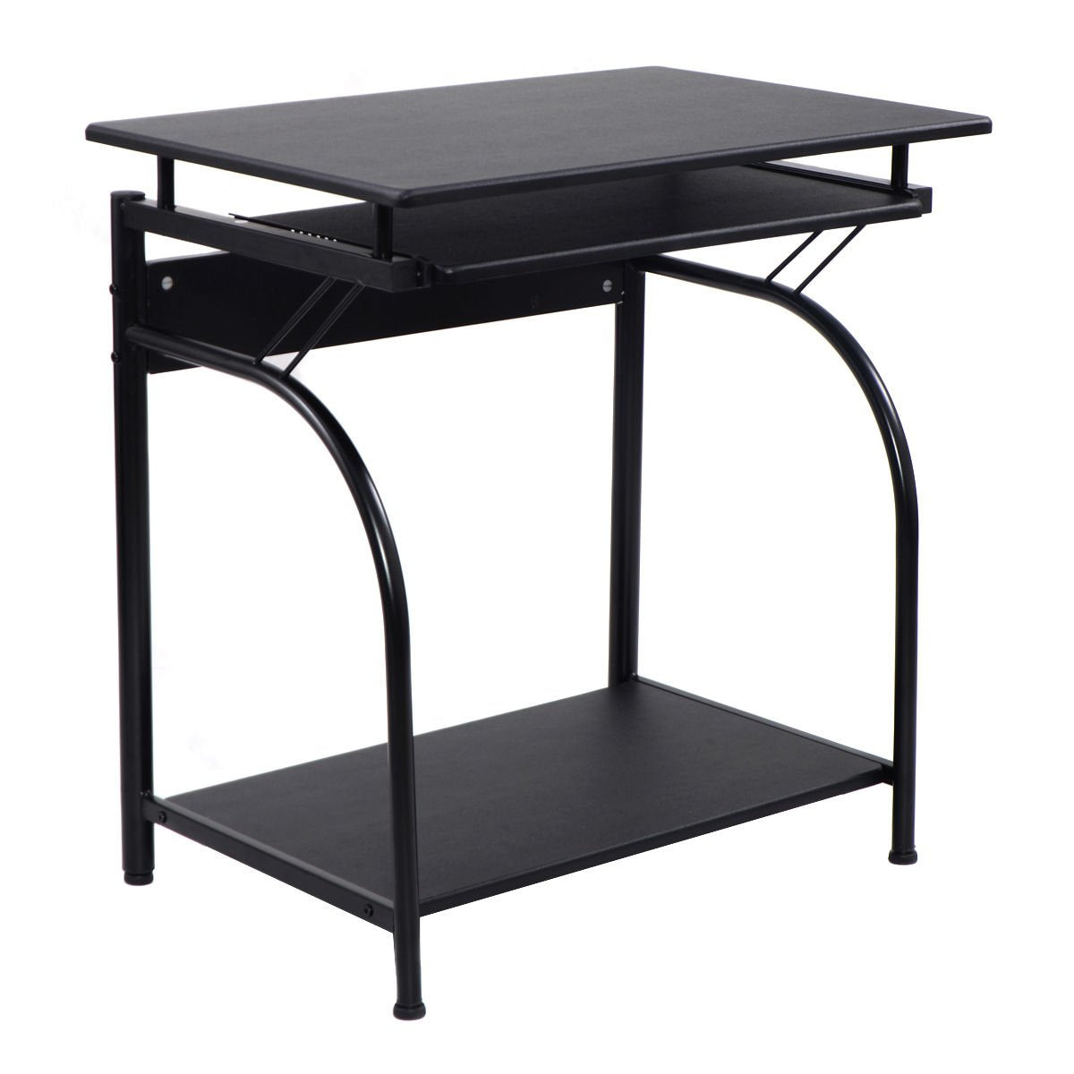 Tangkula Dorm Study Table Computer Desk for Small Space Black